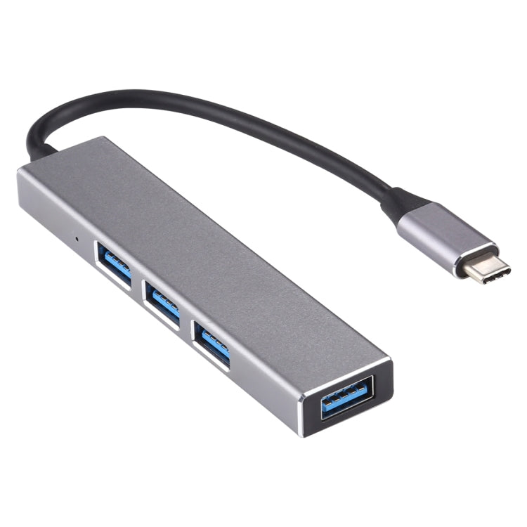 3019T 4 x USB 3.0 to USB-C / Type-C Aluminum Alloy HUB Adapter with LED Indicator - USB 3.0 HUB by buy2fix | Online Shopping UK | buy2fix