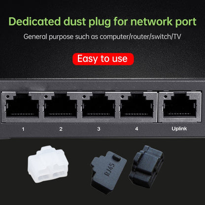 20 PCS Silicone Anti-Dust Plugs for RJ45 Port(Black) - Computer & Networking by buy2fix | Online Shopping UK | buy2fix