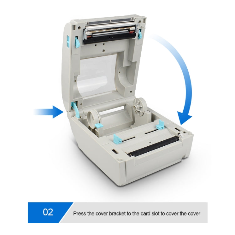 POS-9210 110mm USB +  Bluetooth POS Receipt Thermal Printer Express Delivery Barcode Label Printer, US Plug(White) - Consumer Electronics by buy2fix | Online Shopping UK | buy2fix