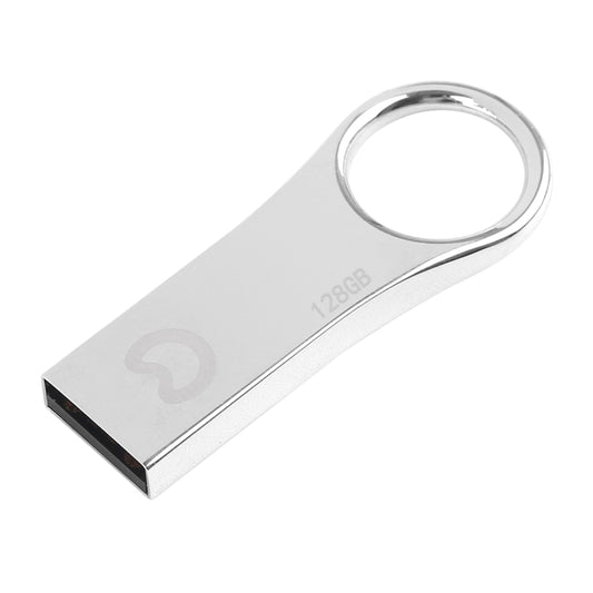 eekoo 128GB USB 2.0 Waterproof Shockproof Metal Ring Shape U Disk Flash Memory Card (Silver) - Computer & Networking by eekoo | Online Shopping UK | buy2fix