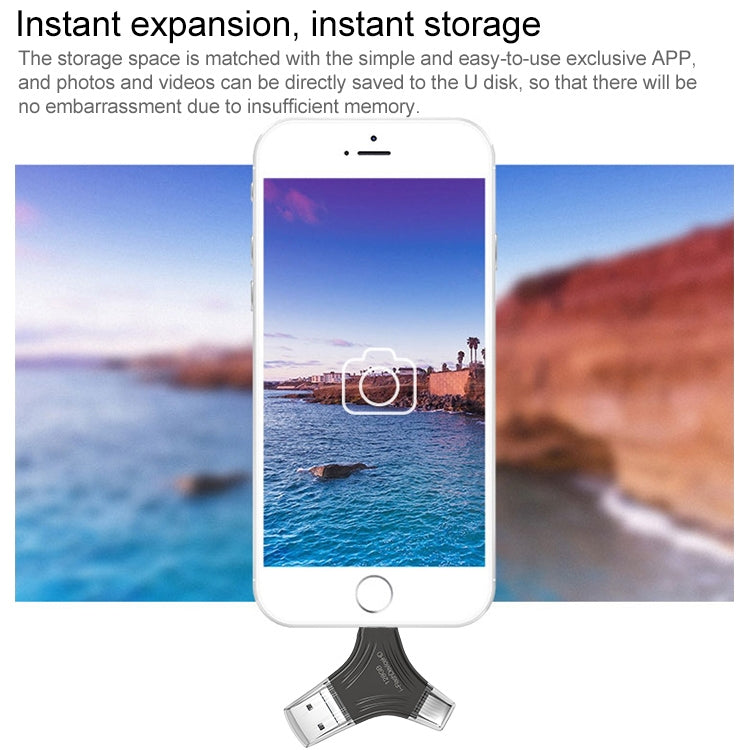 128G 4 In 1 USB Flash Device U Disk -  by buy2fix | Online Shopping UK | buy2fix