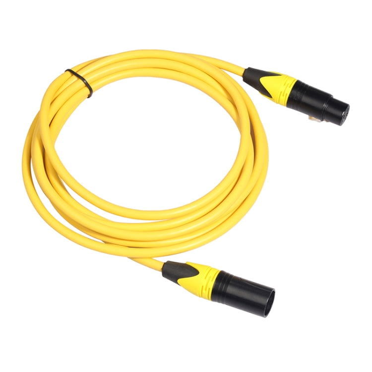 XRL Male to Female Microphone Mixer Audio Cable, Length: 1.8m (Yellow) - Consumer Electronics by buy2fix | Online Shopping UK | buy2fix