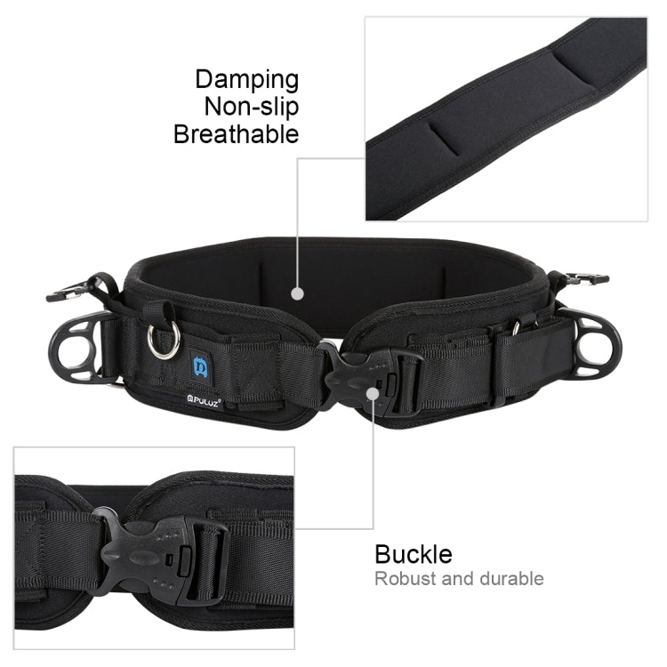 PULUZ 3 in 1 Multi-functional Bundle Waistband Strap + Double Shoulders Strap + Capture Camera Clip Kits with Hook for SLR / DSLR Cameras - Camera Accessories by PULUZ | Online Shopping UK | buy2fix