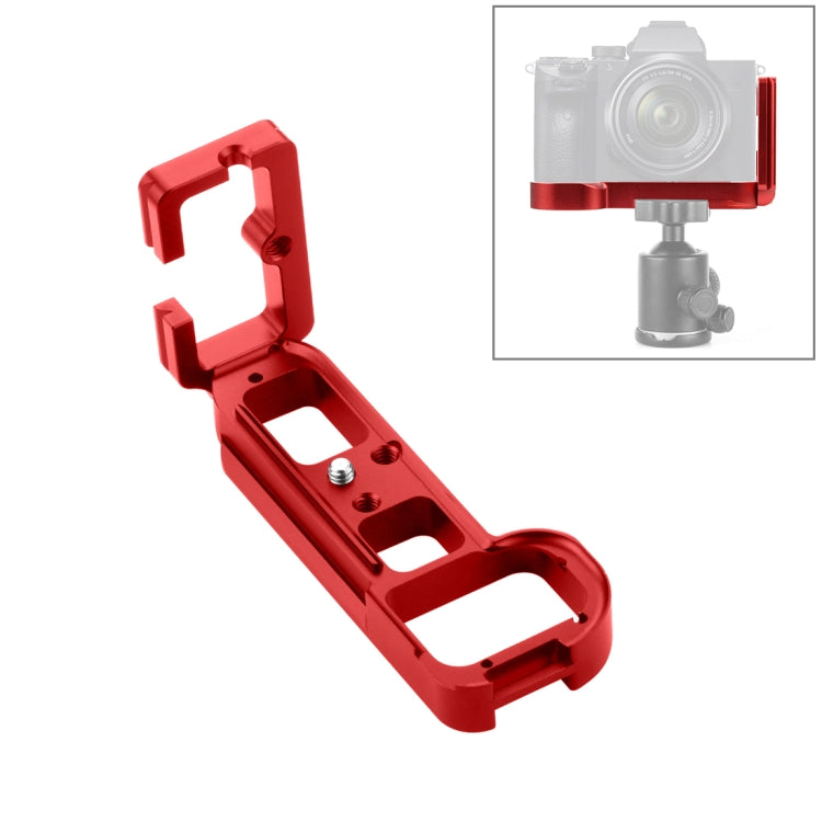 PULUZ 1/4 inch Vertical Shoot Quick Release L Plate Bracket Base Holder for Sony A7R / A7 / A7S(Red) - L-Bracket by PULUZ | Online Shopping UK | buy2fix