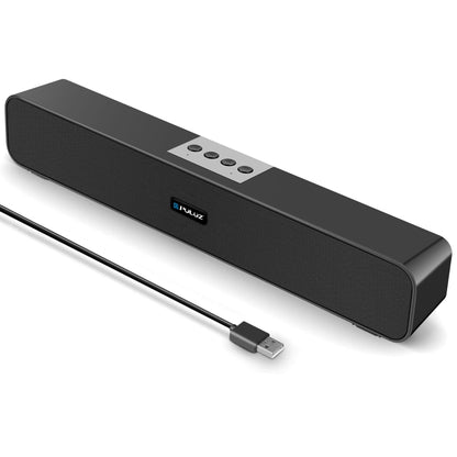 PULUZ 10W Soundbar Wired Wireless Bluetooth Surround Speaker(Black) - Desktop Speaker by PULUZ | Online Shopping UK | buy2fix