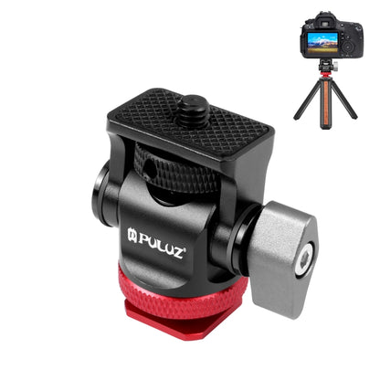 PULUZ Mini 180 Degree Swing Tripod Ball Head Cold Shoe Mount Adapter(Red) - Tripod Heads by PULUZ | Online Shopping UK | buy2fix