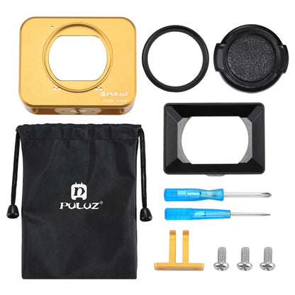PULUZ for Sony RX0 Aluminum Alloy Protective Cage + 37mm UV Filter Lens + Lens Sunshade with Screws and Screwdrivers(Gold) - DJI & GoPro Accessories by PULUZ | Online Shopping UK | buy2fix