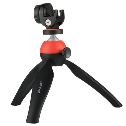 PULUZ Pocket Mini Tripod Mount with 360 Degree Ball Head & Phone Clamp for Smartphones(Red) - Camera Accessories by PULUZ | Online Shopping UK | buy2fix