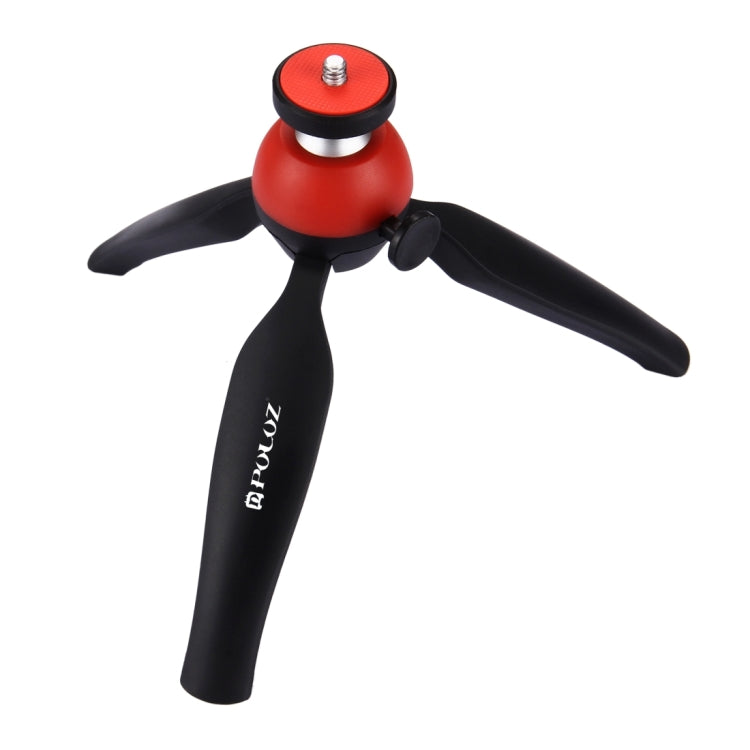 PULUZ Pocket Mini Tripod Mount with 360 Degree Ball Head & Phone Clamp for Smartphones(Red) - Camera Accessories by PULUZ | Online Shopping UK | buy2fix