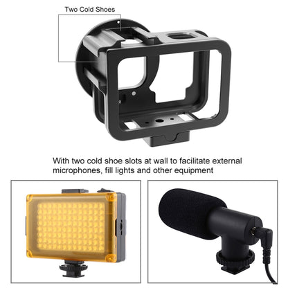 For GoPro HERO13 Black /12 Black /11 Black /10 Black /9 Black PULUZ Thin Housing Shell CNC Aluminum Alloy Protective Cage with Insurance Frame & 52mm UV Lens(Black) - Metal Cases by PULUZ | Online Shopping UK | buy2fix