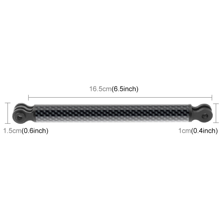 PULUZ 165mm Aluminum Alloy Carbon Fiber Floating Buoyancy Selfie-stick Extension Arm Rods for GoPro, Insta360, DJI and Other Action Cameras - Floating Grip & Ball by PULUZ | Online Shopping UK | buy2fix