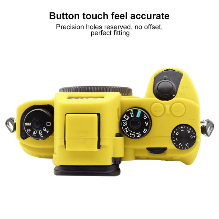 PULUZ Soft Silicone Protective Case for Sony A9 (ILCE-9) / A7 III/ A7R  III(Yellow) - Camera Accessories by PULUZ | Online Shopping UK | buy2fix