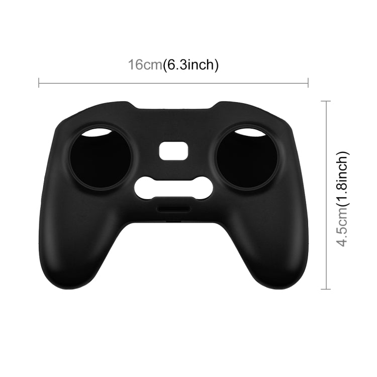 For DJI FPV Combo Remote Control PULUZ Silicone Protective Case with Neck Strap (Black) - DJI & GoPro Accessories by PULUZ | Online Shopping UK | buy2fix