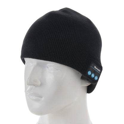 Knitted Bluetooth Headset Warm Winter Hat with Mic for Boy & Girl & Adults(Black) - Smart Wear by buy2fix | Online Shopping UK | buy2fix