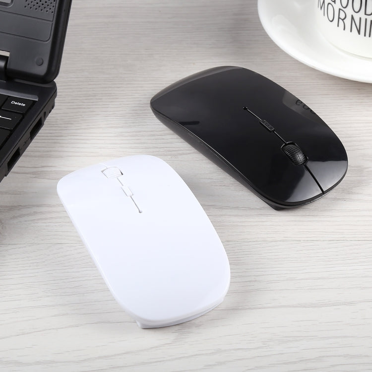 2.4GHz Wireless Ultra-thin Laser Optical Mouse with USB Mini Receiver, Plug and Play(Black) - Computer & Networking by buy2fix | Online Shopping UK | buy2fix