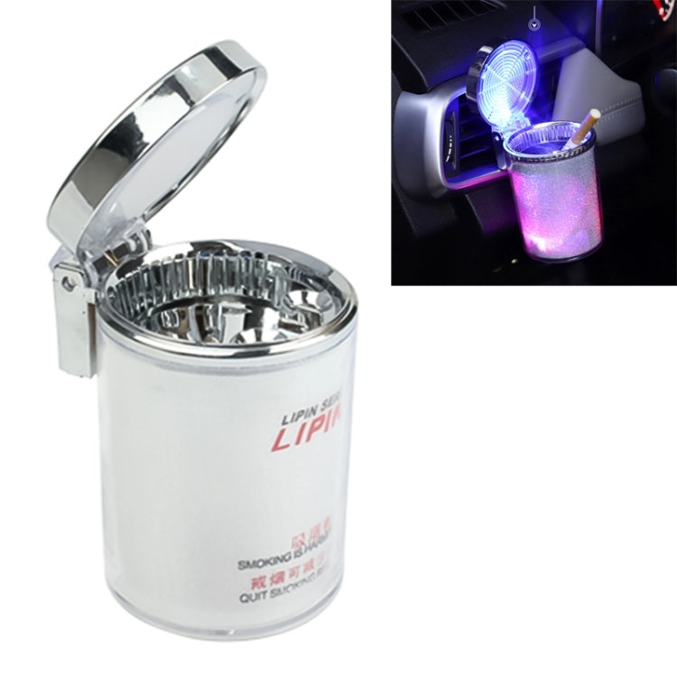 Portable 7 Color LED Light Car Automobile Ashtray Cigarette Holder, Size: 66 x 99 mm(White) - Ashtrays by buy2fix | Online Shopping UK | buy2fix