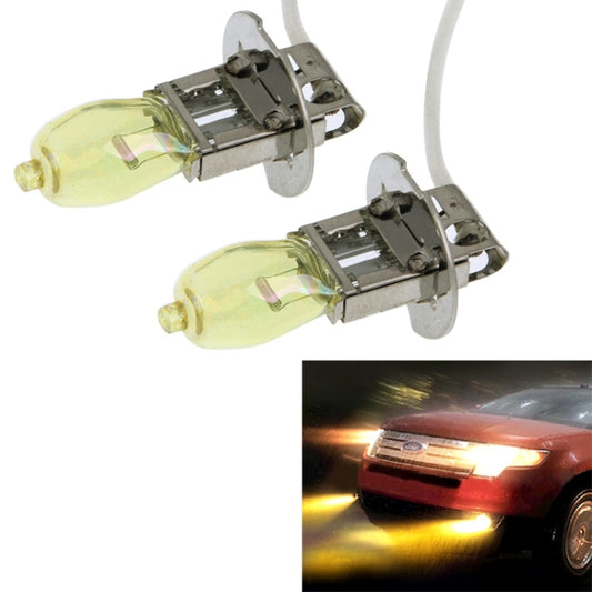 2 X H3 HOD Halogen Bulbs 12V 100W 2400 LM 3500K Yellow Light Headlights - In Car by buy2fix | Online Shopping UK | buy2fix