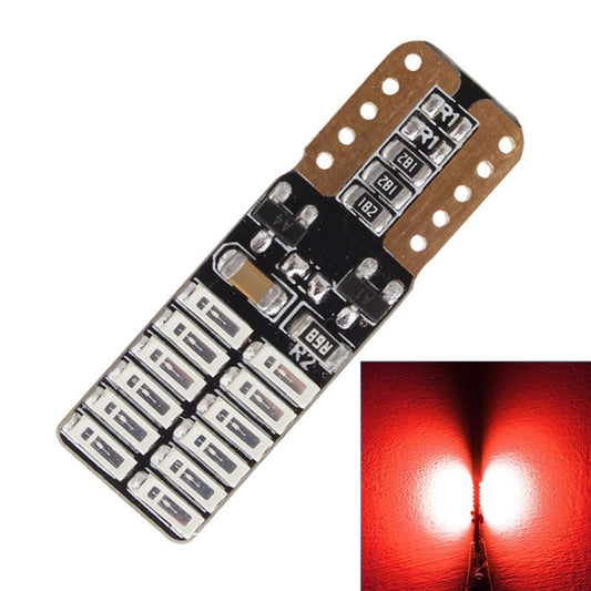 2 PCS T10 4.8W 720LM Red Light 24 SMD 4014 LED Error-Free Canbus Car Clearance Lights Lamp, DC 12V - In Car by buy2fix | Online Shopping UK | buy2fix