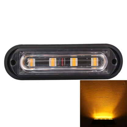 12W 720LM 4-LED Yellow Light 18 Flash Patterns Car Strobe Emergency Warning Light Lamp, DC 12V - In Car by buy2fix | Online Shopping UK | buy2fix