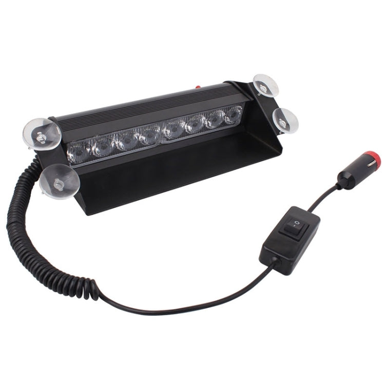 8W 800LM 8-LED Blue Light 3-Modes Adjustable Angle Car Strobe Flash Dash Emergency Light Warning Lamp with Suckers, DC 12V - In Car by buy2fix | Online Shopping UK | buy2fix