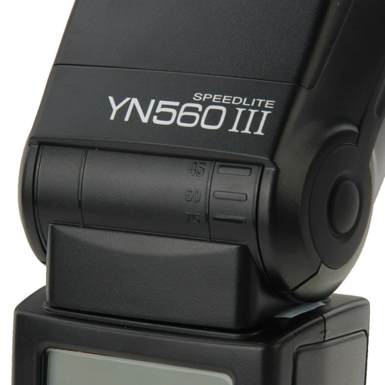 YN-560 III Ultra-long-range Wireless Flash Speedlite with Metal Hot Shoe for Canon / Nikon / Pentax / Olympus DSLR Camera(Black) - Camera Accessories by YONGNUO | Online Shopping UK | buy2fix