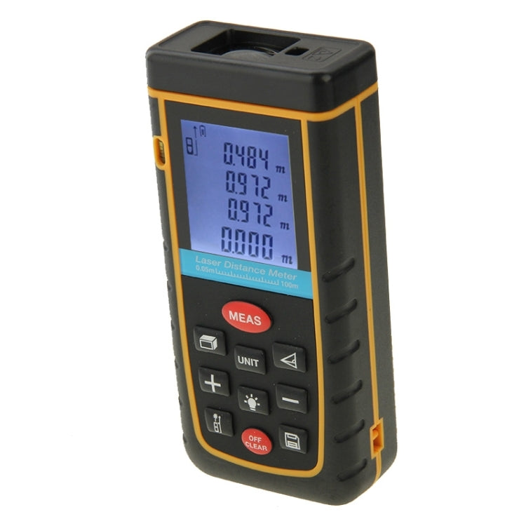 RZ-A100 1.9 inch LCD 100m Hand-held Laser Distance Meter with Level Bubble - Consumer Electronics by buy2fix | Online Shopping UK | buy2fix