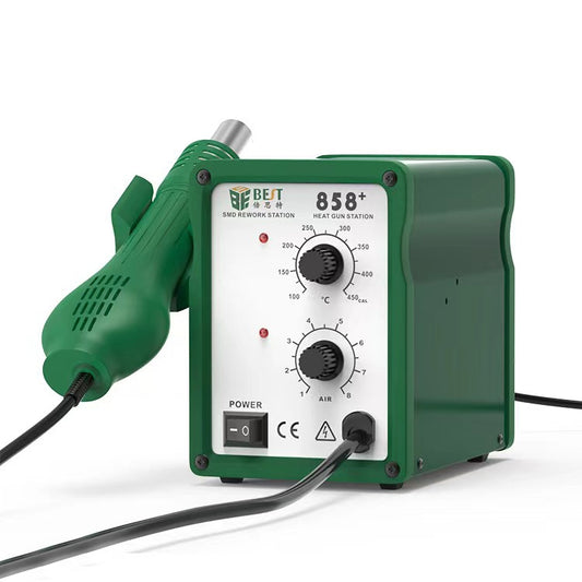 BEST BST-858+ AC 220V 50Hz 650W Adjustable Temperature Unleaded Hot Air Gun with Helical Wind(Green) - Heat Guns by buy2fix | Online Shopping UK | buy2fix