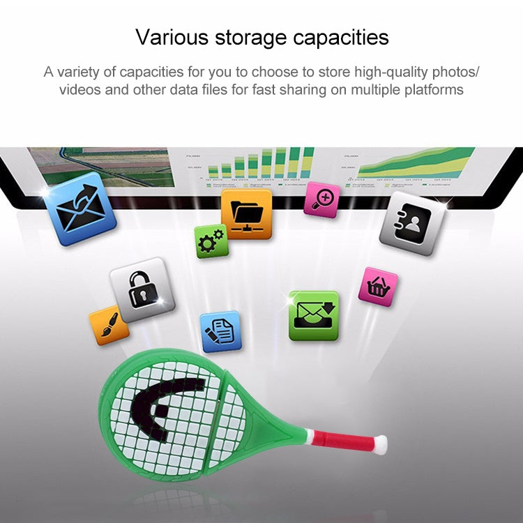 Tennis Racket Shape USB Flash Disk (8 GB) - USB Flash Drives by buy2fix | Online Shopping UK | buy2fix