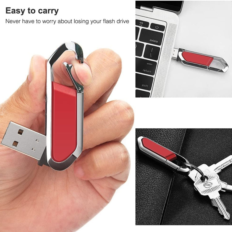 8GB Metallic Keychains Style USB 2.0 Flash Disk (Red)(Red) - Computer & Networking by buy2fix | Online Shopping UK | buy2fix