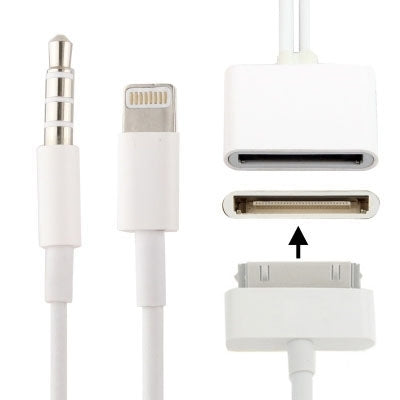 8 Pin Audio Adapter, Not Support iOS 10.3.1 or Above Phone(White) - Converter & Adapter by buy2fix | Online Shopping UK | buy2fix