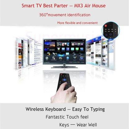 MX3 Air Mouse Wireless 2.4G Remote Control Keyboard with Browser Shortcuts for Android TV Box / Mini PC -  by buy2fix | Online Shopping UK | buy2fix