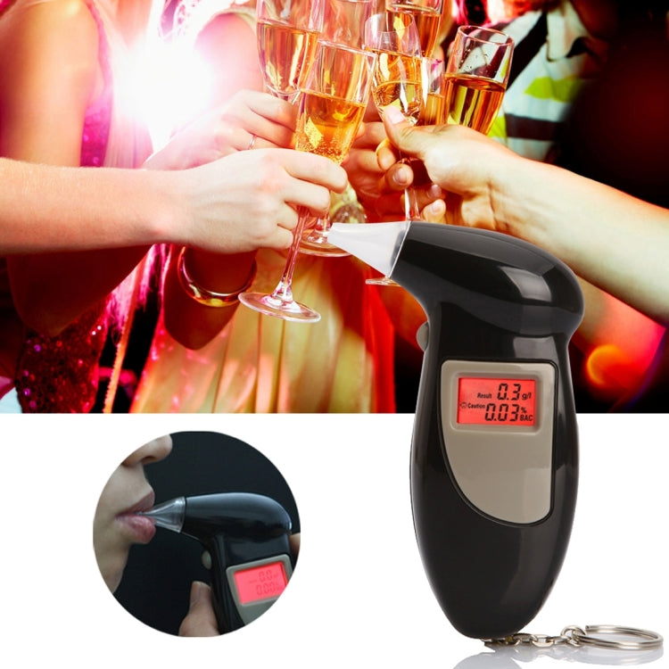 LCD Digital Alcohol Tester Breathalyzer(Black) - Breath Alcohol Tester by buy2fix | Online Shopping UK | buy2fix