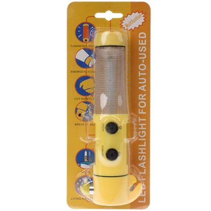 4 in 1 Multi Function Flashlight Alarm Emergency Hammer LED Flash Light For Auto-used(Yellow) - Emergency Hammer by buy2fix | Online Shopping UK | buy2fix