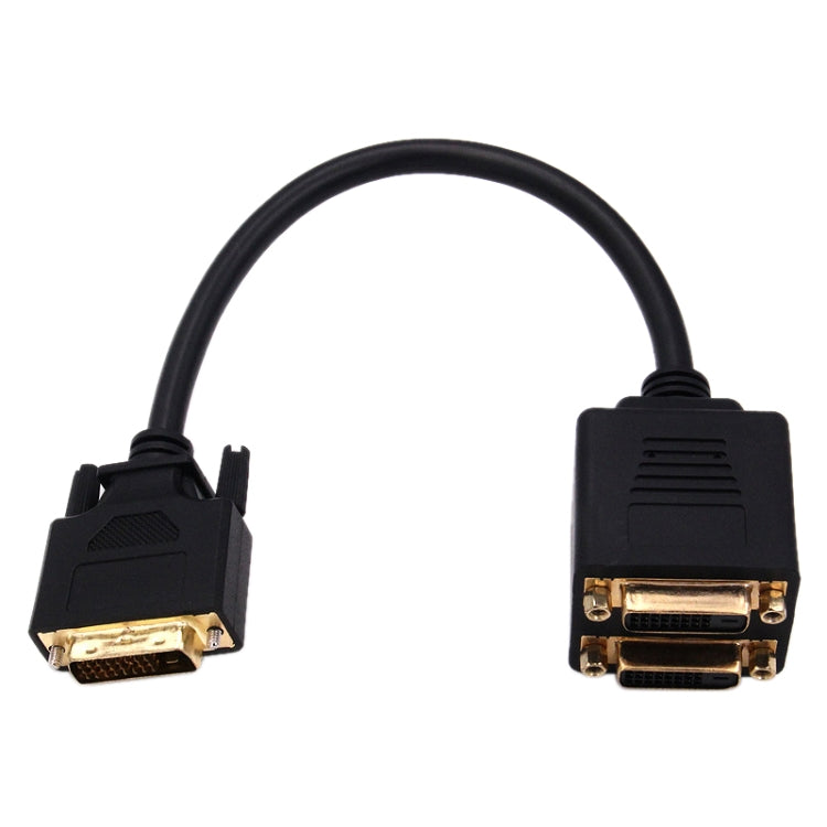 24+1 DVI Male to 2 DVI Female Cable Adapter, Length: 30cm - Computer & Networking by buy2fix | Online Shopping UK | buy2fix