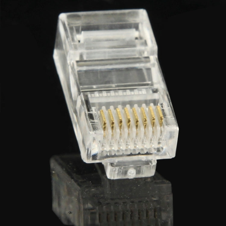 100 PCS RJ45 Connector Modular Plug, Gold: 3u -  by buy2fix | Online Shopping UK | buy2fix