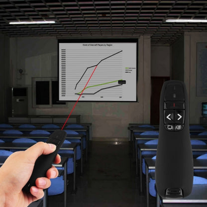 Multimedia Presenter with Laser Pointer & USB Receiver for Projector / PC / Laptop, Control Distance: 15m (R400)(Black) - Computer & Networking by buy2fix | Online Shopping UK | buy2fix