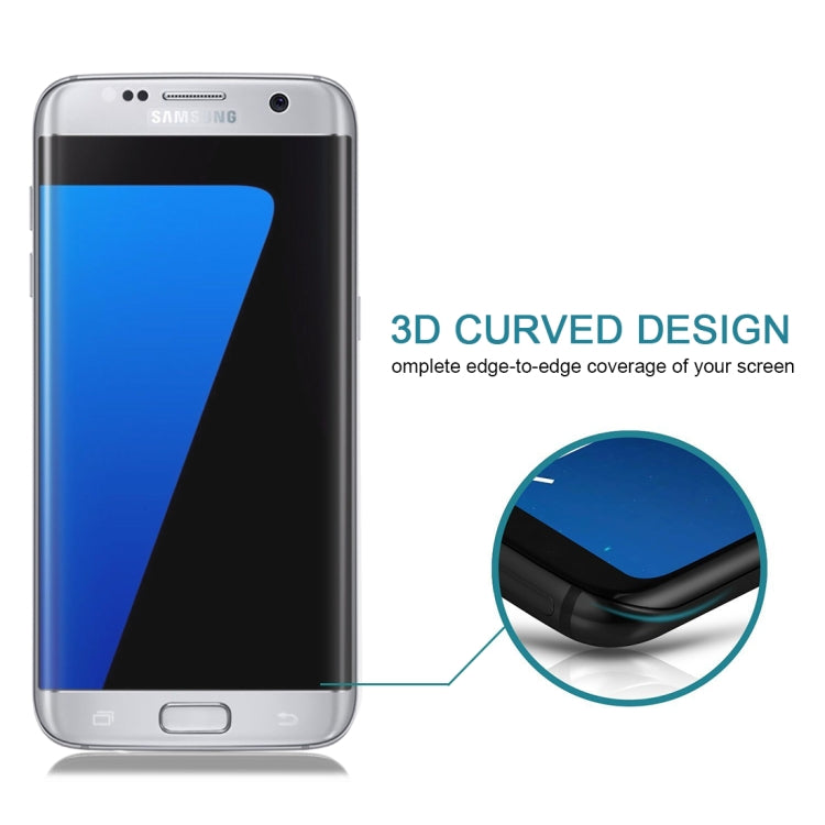 For Galaxy S7 Edge / G935 0.26mm 9H Surface Hardness 3D Explosion-proof Colorized Silk-screen Tempered Glass Full Screen Film(Transparent) - Samsung Accessories by buy2fix | Online Shopping UK | buy2fix