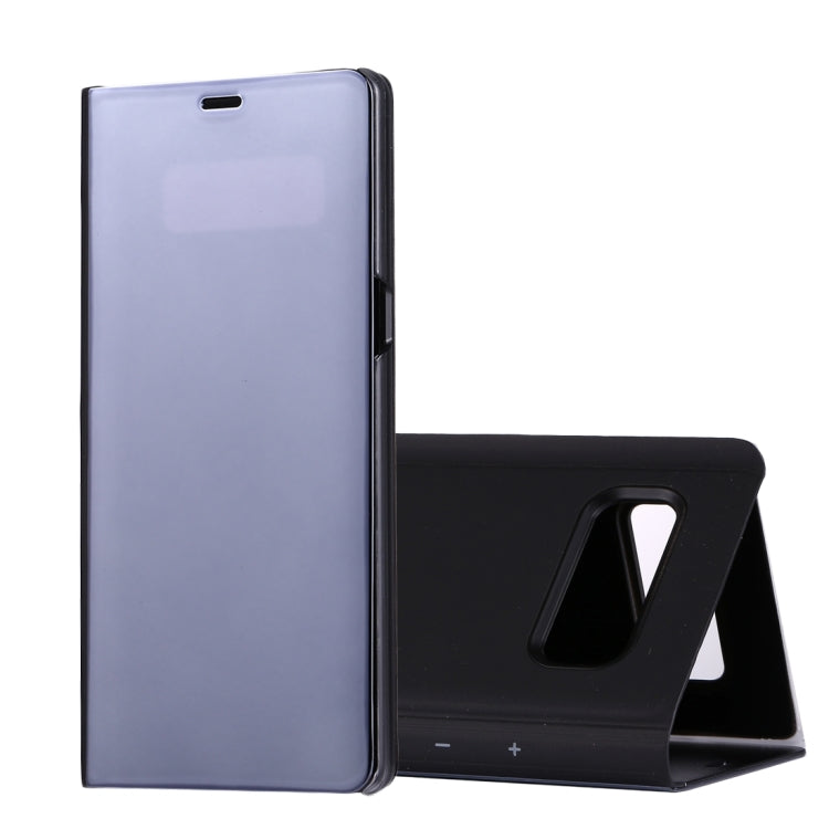 For Galaxy Note 8 Electroplating Mirror Horizontal Flip Leather Case with Sleep / Wake-up & Holder Function(Black) - Samsung Accessories by buy2fix | Online Shopping UK | buy2fix