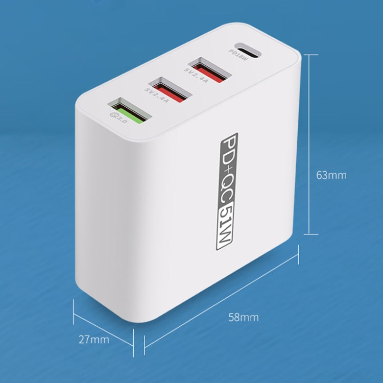 WLX-A6 4 Ports Quick Charging USB Travel Charger Power Adapter, AU Plug - Apple Accessories by buy2fix | Online Shopping UK | buy2fix