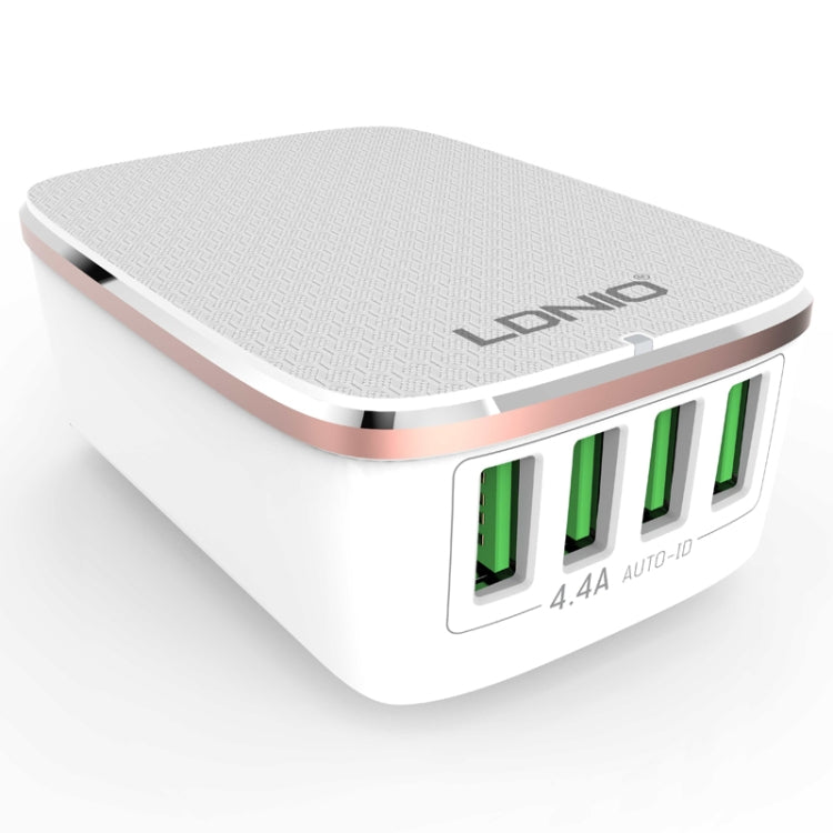 LDNIO A4404 4.4A 4 x USB Ports Smart Travel Charger, US Plug - Mobile Accessories by LDNIO | Online Shopping UK | buy2fix