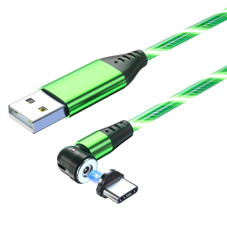 2.4A USB to USB-C / Type-C 540 Degree Bendable Streamer Magnetic Data Cable, Cable Length: 1m (Green) - Mobile Accessories by buy2fix | Online Shopping UK | buy2fix