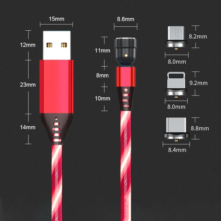 2.4A USB to USB-C / Type-C 540 Degree Bendable Streamer Magnetic Data Cable, Cable Length: 1m (Red) - Mobile Accessories by buy2fix | Online Shopping UK | buy2fix