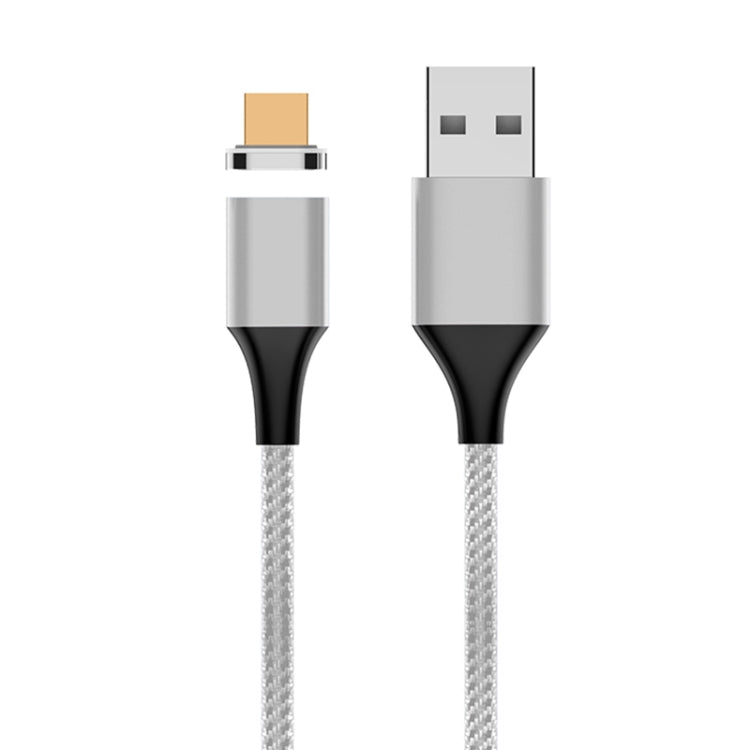M11 5A USB to Micro USB Nylon Braided Magnetic Data Cable, Cable Length: 1m (Silver) - Mobile Accessories by buy2fix | Online Shopping UK | buy2fix