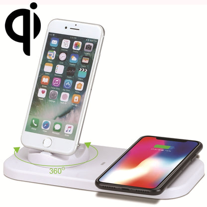 USB to 3 in 1 (8 Pin + Micro USB + USB-C / Type-C) Dock Charger Desktop Charging Data Sync Stand Station Holder with Qi Wireless Charger & USB Cable - Mobile Accessories by buy2fix | Online Shopping UK | buy2fix