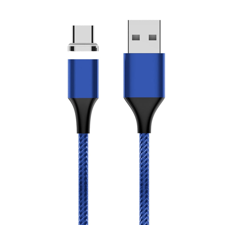 M11 3A USB to USB-C / Type-C Nylon Braided Magnetic Data Cable, Cable Length: 1m (Blue) - Mobile Accessories by buy2fix | Online Shopping UK | buy2fix