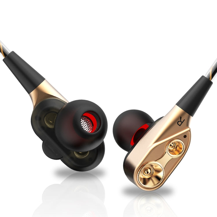QKZ CK8 HiFi In-ear Four Unit Sports Music Headphones (Gold) - Sport Earphone by QKZ | Online Shopping UK | buy2fix