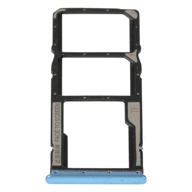 SIM Card Tray + SIM Card Tray + Micro SD Card Tray For Xiaomi Redmi 10 5G (Blue) - Card Tray by buy2fix | Online Shopping UK | buy2fix