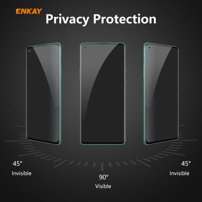 For OnePlus 8 ENKAY Hat-Prince 0.26mm 9H 3D Curved Heat Bending Privacy Anti-spy Full Screen Tempered Glass Film - Huawei Tempered Glass by ENKAY | Online Shopping UK | buy2fix