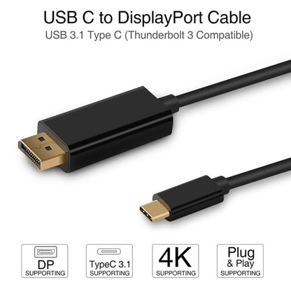 4K 60Hz Type-C to DP DisplayPort Connecting DP Adapter Cable, Cable Length: 1.8m - Computer & Networking by buy2fix | Online Shopping UK | buy2fix