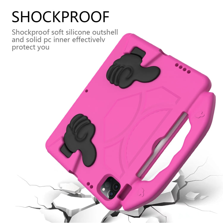 Children EVA Shockproof Tablet Case with Thumb Bracket For iPad Air 2022 / 2020 10.9(Rose Red) - Apple Accessories by buy2fix | Online Shopping UK | buy2fix